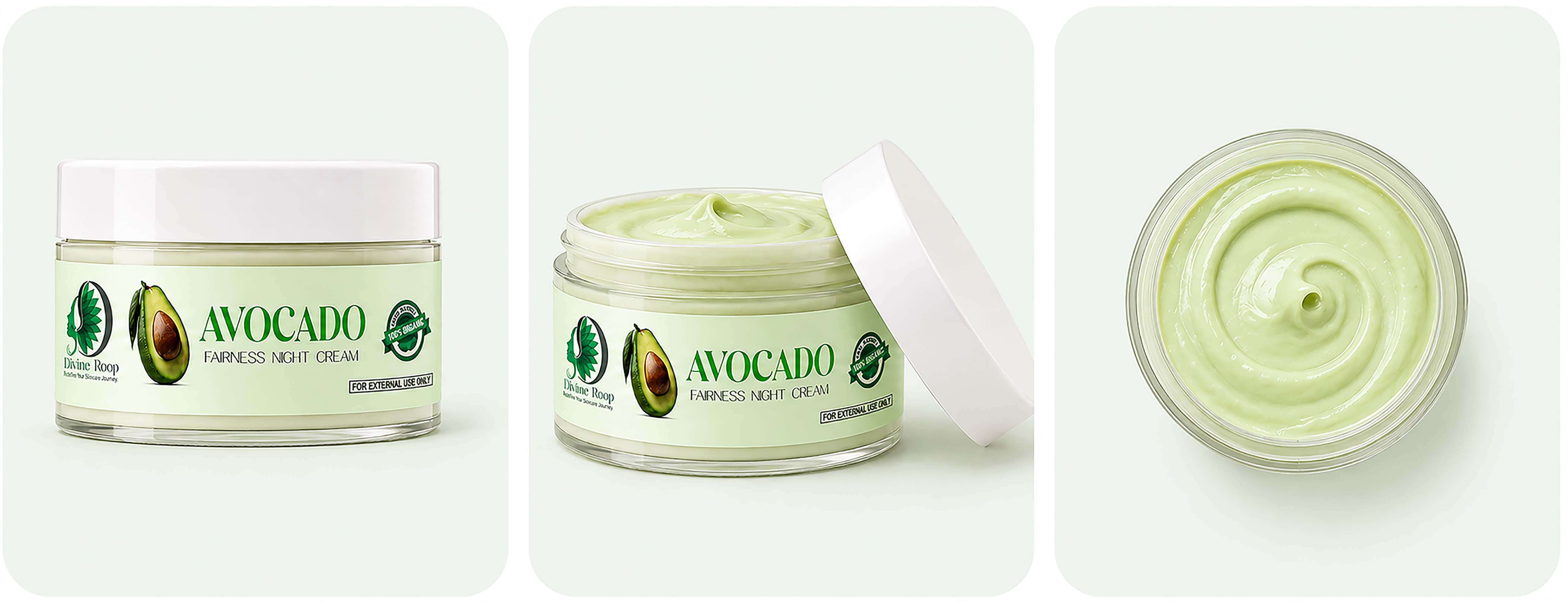 Divineroop Avocado Fairness Night Cream product angles