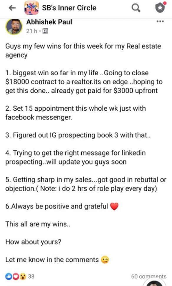 Abhishek Paul took $3,000 upfront on an $18,000 real estate agency contract