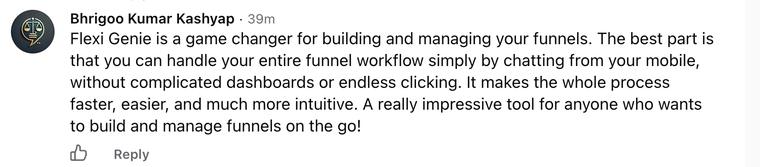 Community comment about Flexi Genie