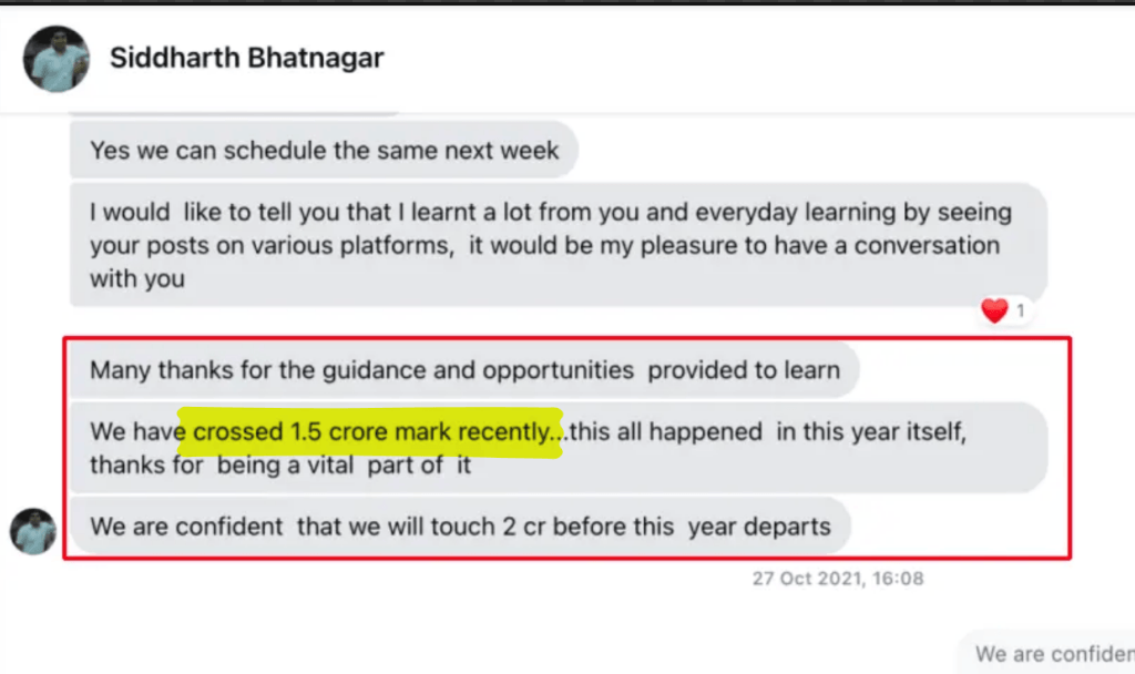 Student result: over ₹1.5 crores generated